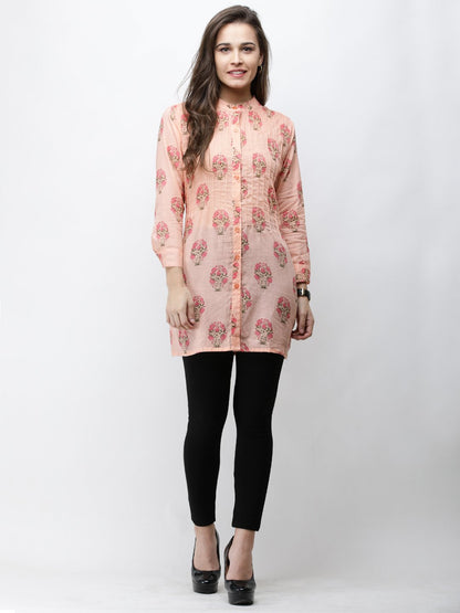 Cation Orange Printed Tunic