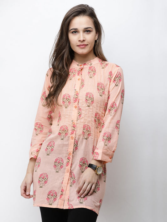 Cation Orange Printed Tunic