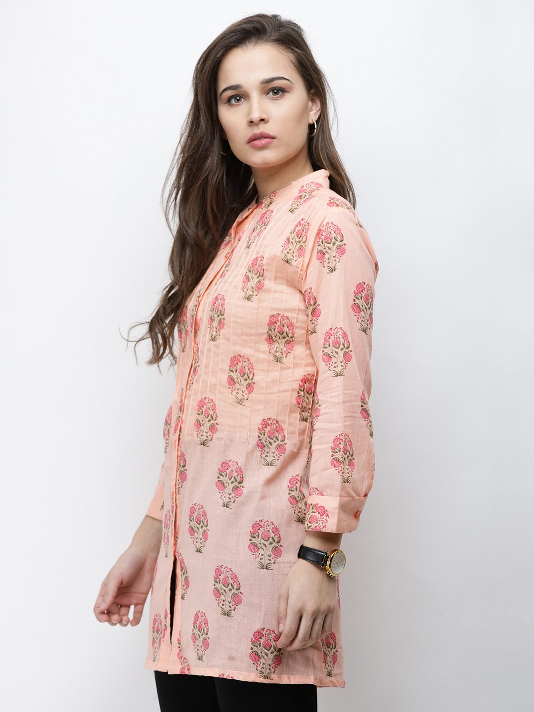 Cation Orange Printed Tunic