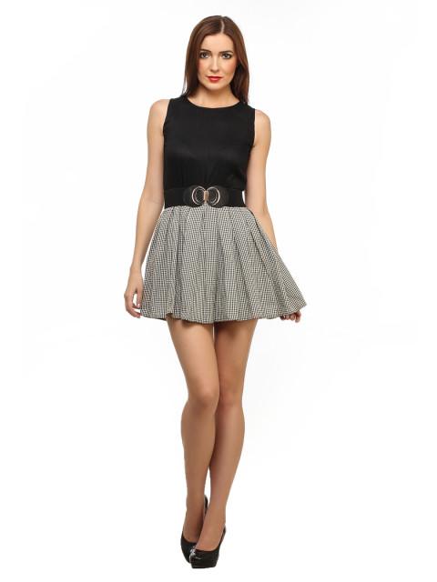 Black Checkered Dress