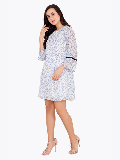 White Printed Dress