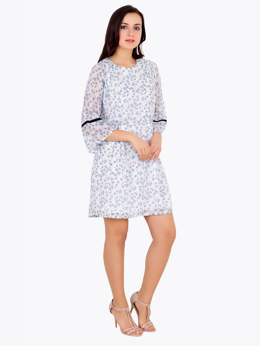 White Printed Dress