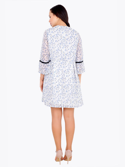 White Printed Dress