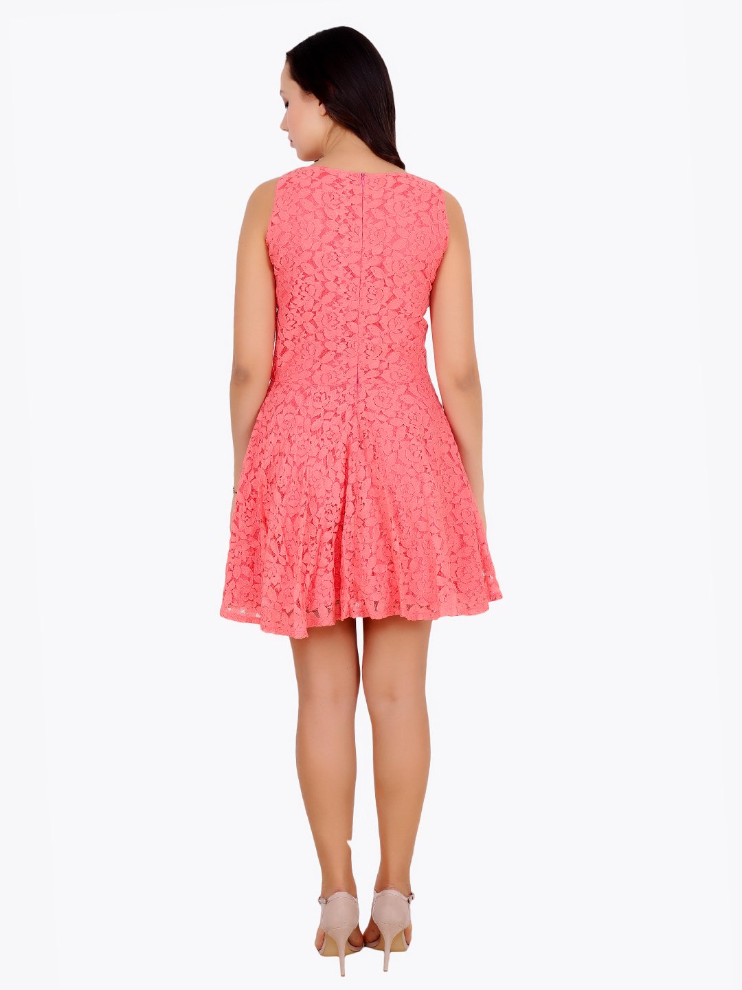 Coral Lace Dress