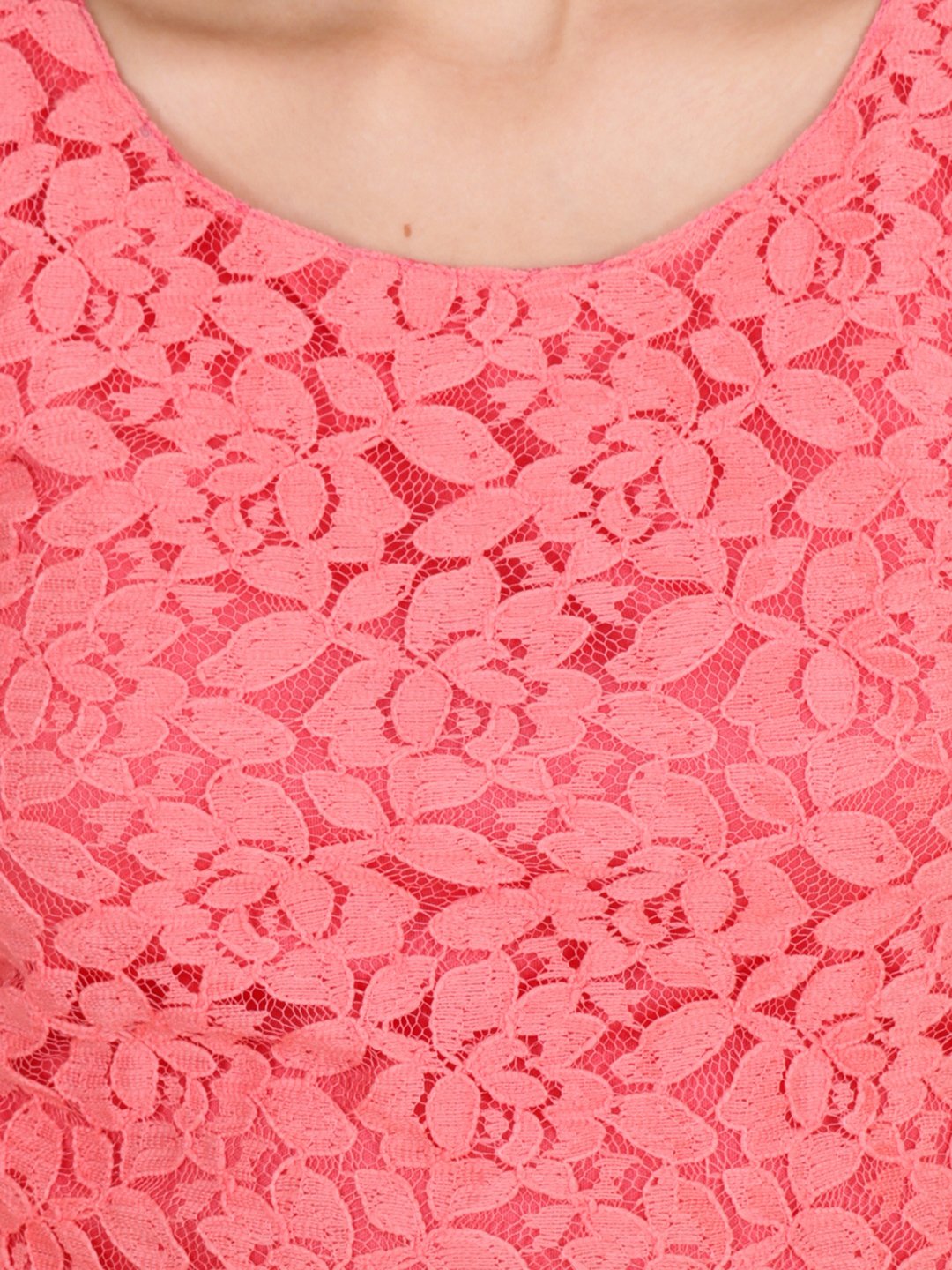 Coral Lace Dress
