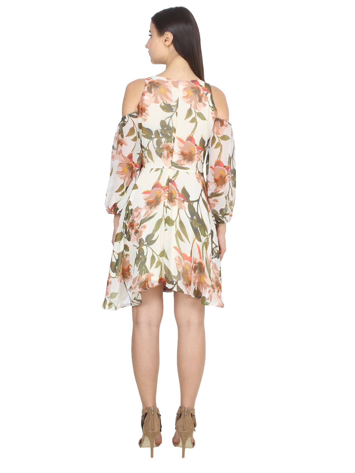 White Printed Dress