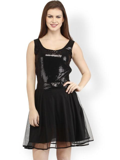 Black Sequin Dress