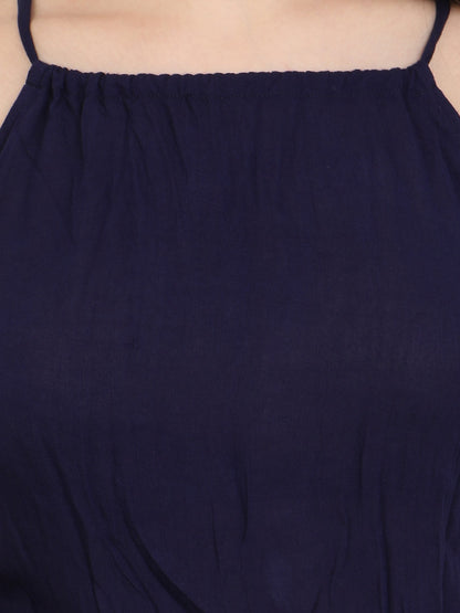 Navy Solid Jumpsuit