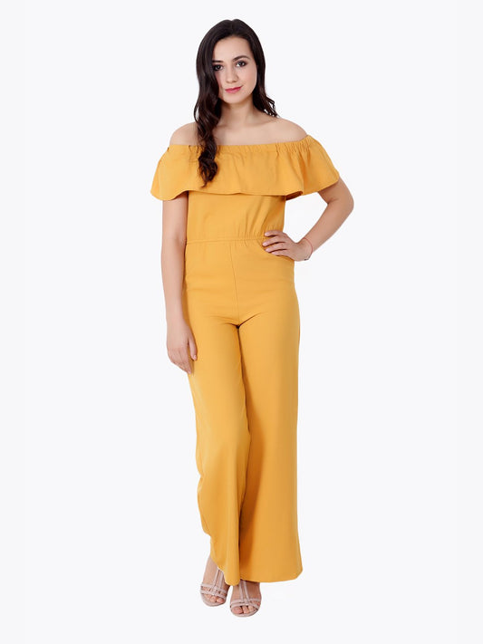 Yellow Solid Jumpsuit