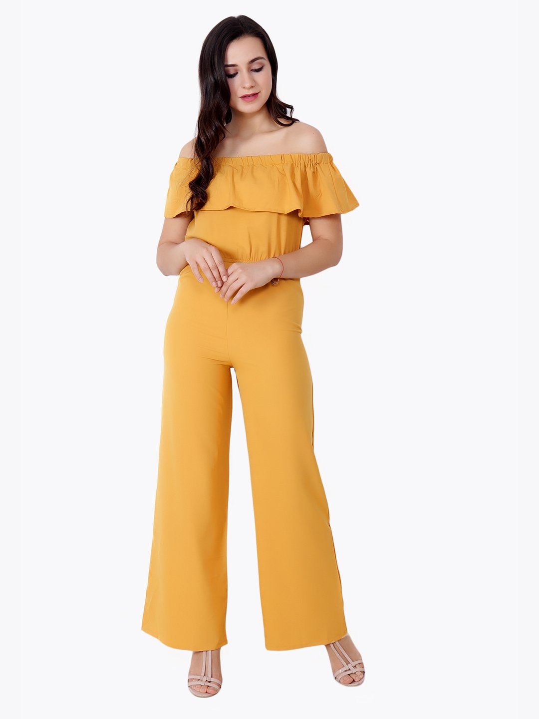 Yellow Solid Jumpsuit