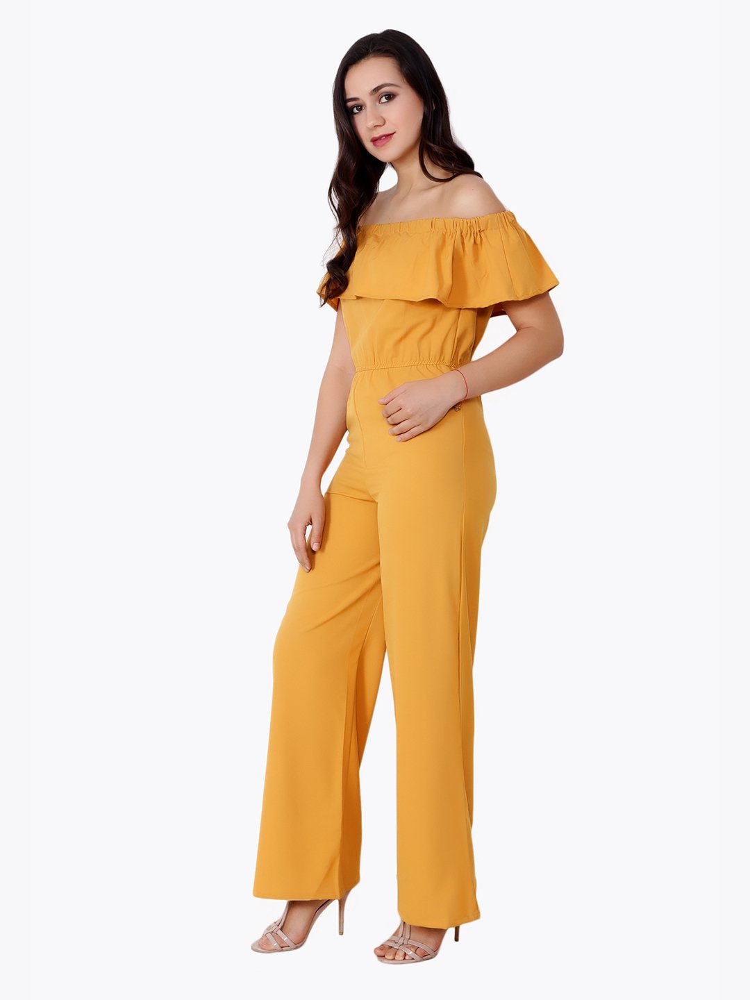 Yellow Solid Jumpsuit