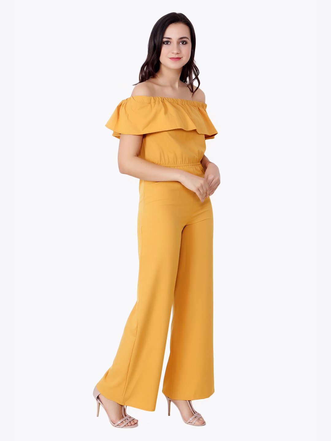 Yellow Solid Jumpsuit