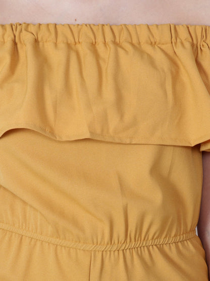 Yellow Solid Jumpsuit