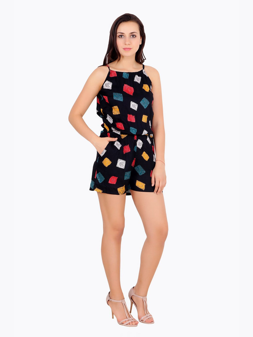 Black Printed Jumpsuit