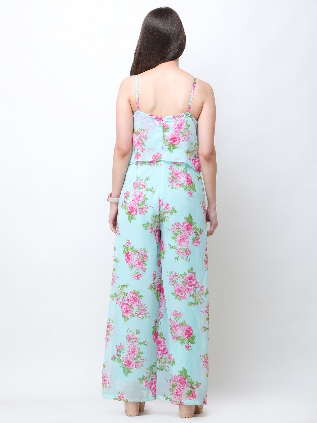 Green Floral Jumpsuit