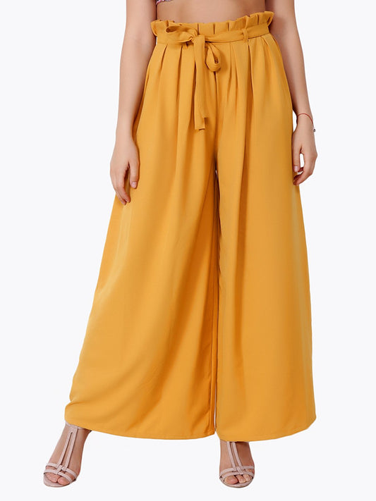 Yellow Solid Palazo
