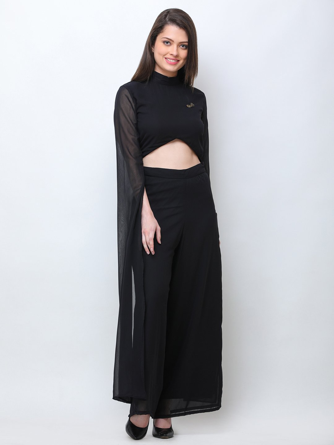 Black Solid Co-ord Set