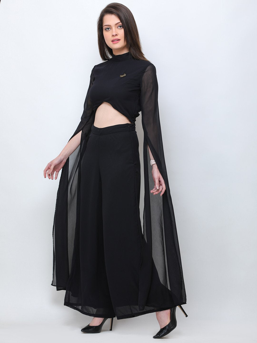 Black Solid Co-ord Set