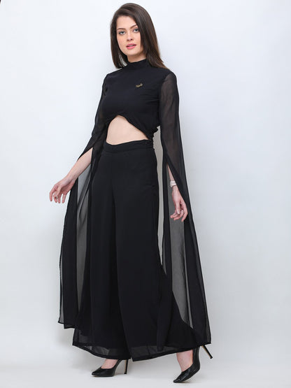 Black Solid Co-ord Set