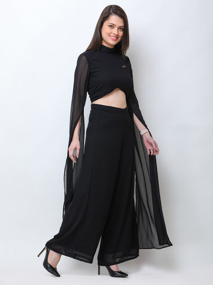 Black Solid Co-ord Set