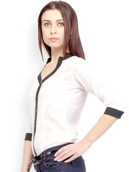 White Solid Shirt