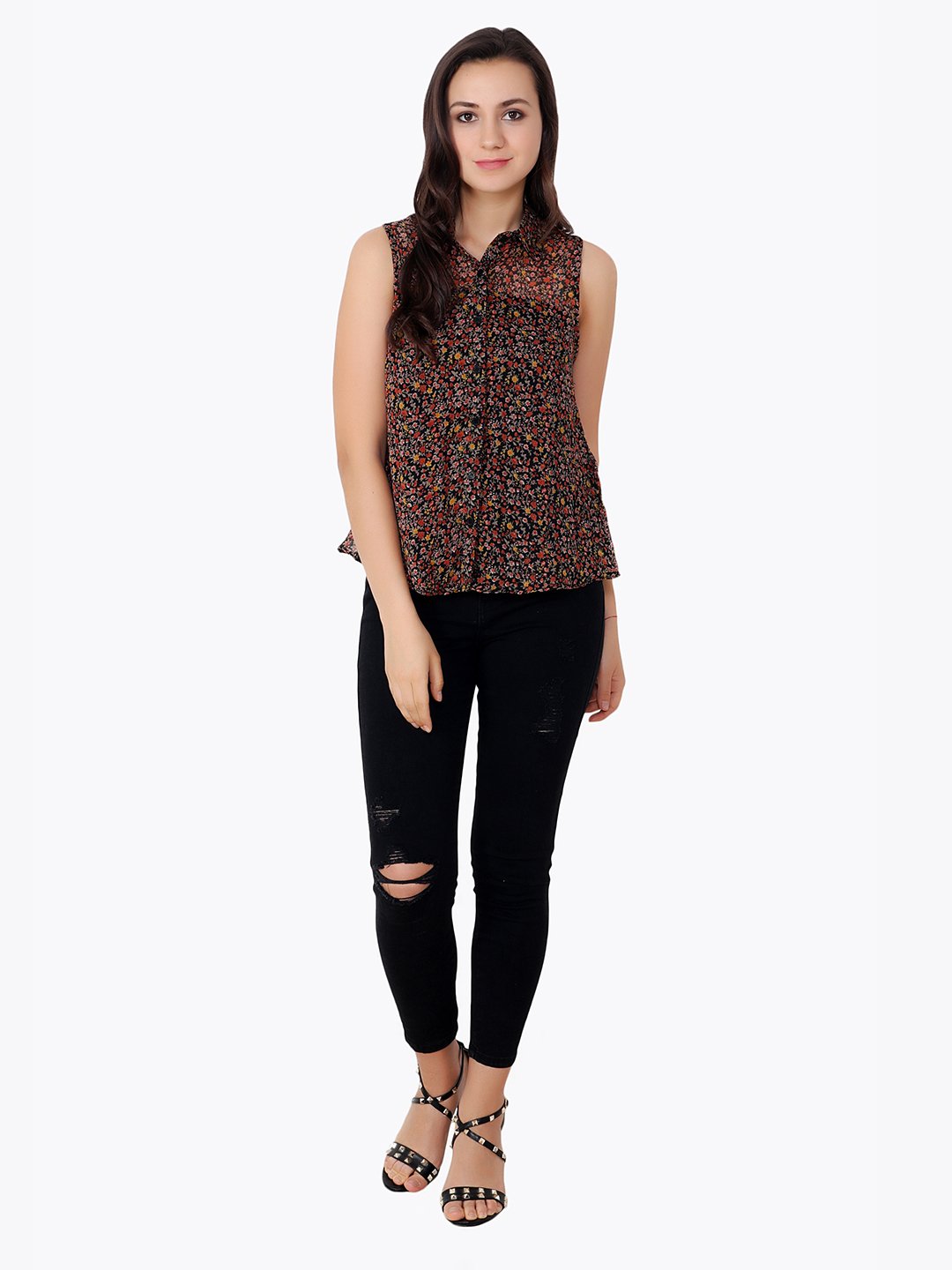 Brown Printed Shirt