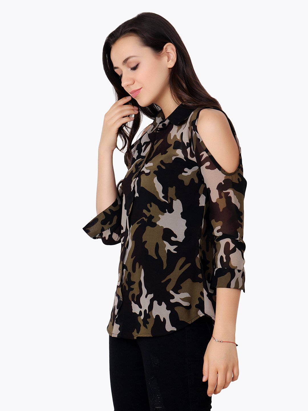 Green Printed Shirt