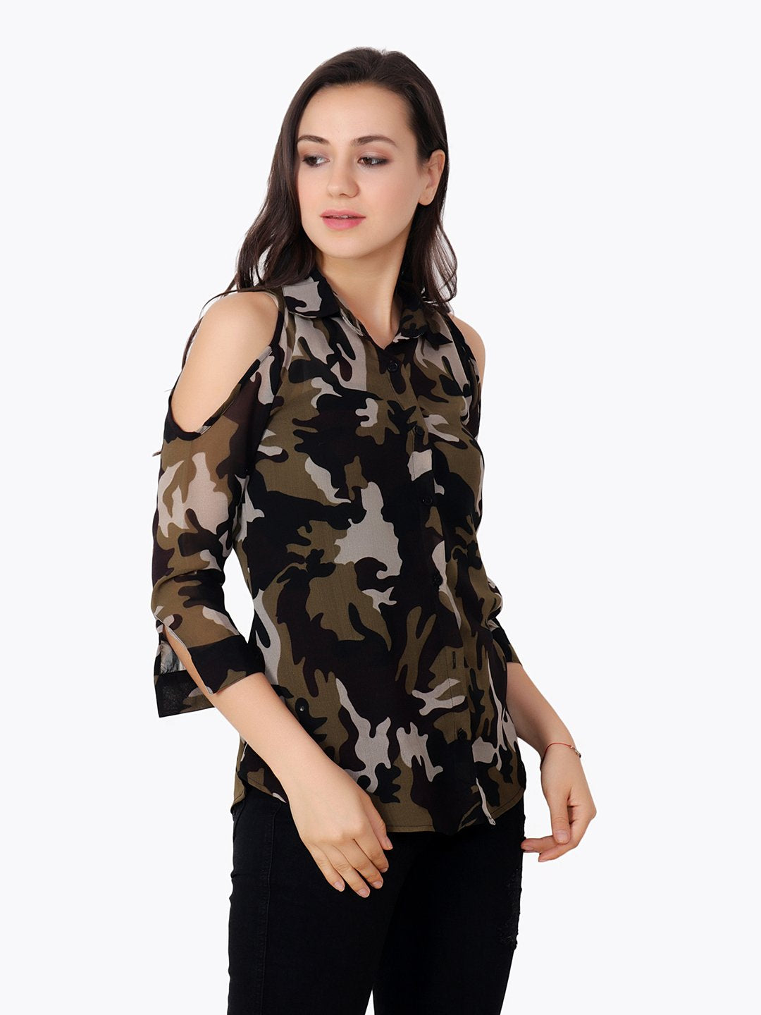 Green Printed Shirt