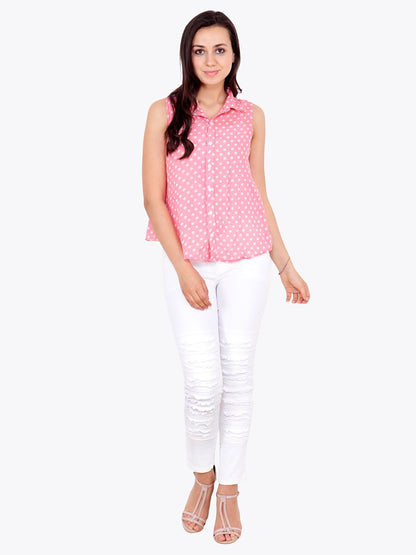 Pink Polka Dot Shirt