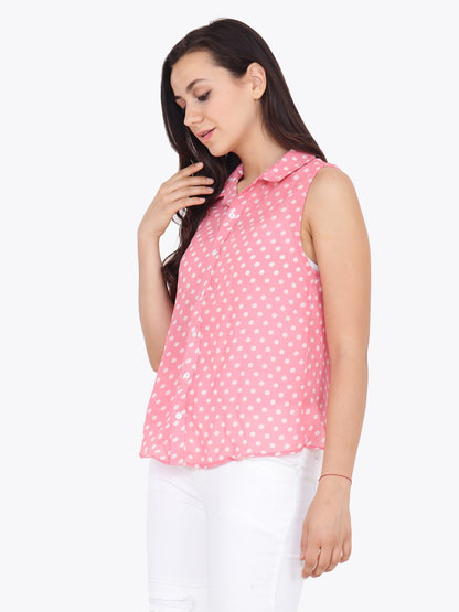 Pink Polka Dot Shirt