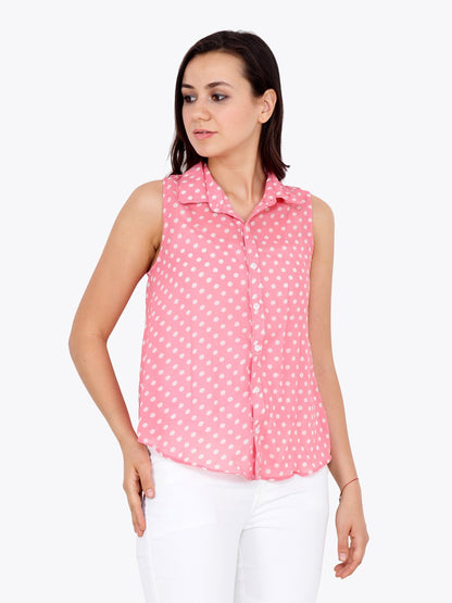 Pink Polka Dot Shirt