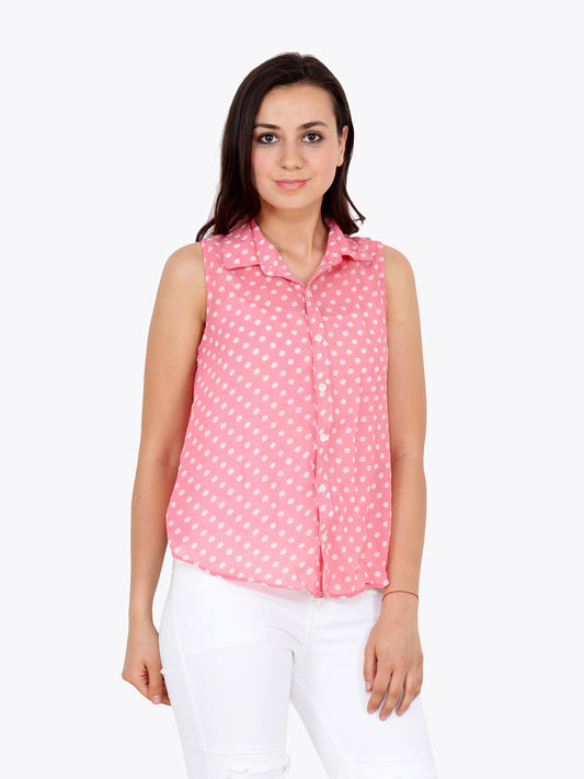 Pink Polka Dot Shirt
