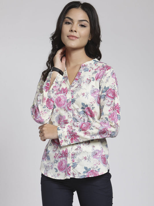 White Printed Shirt