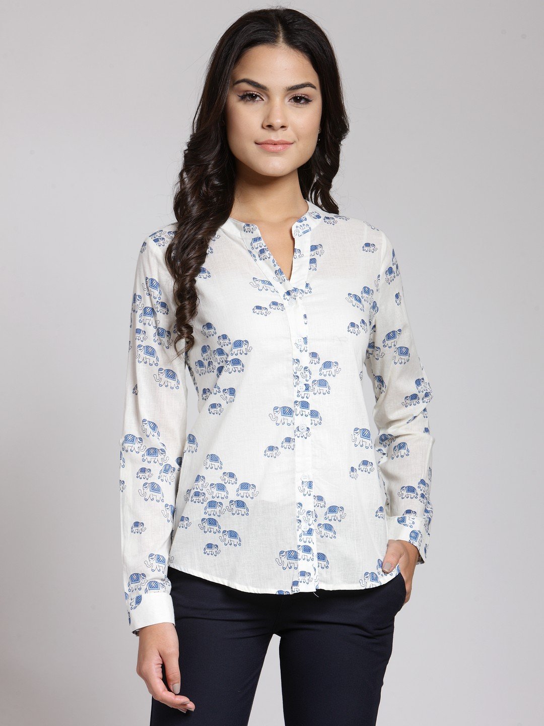 White Printed Shirt