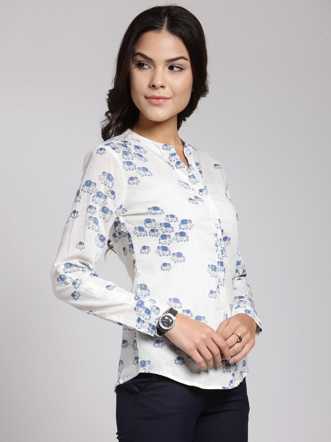 White Printed Shirt
