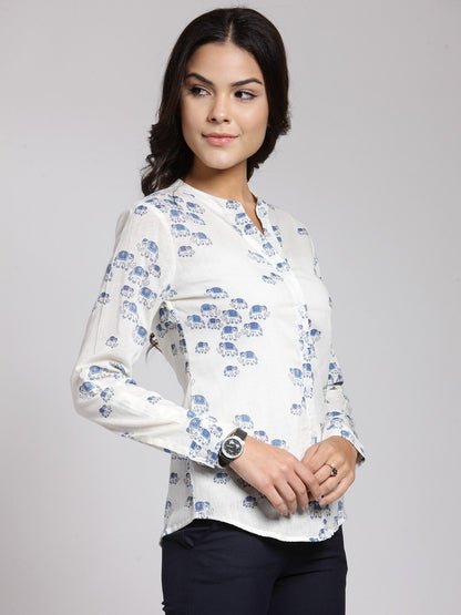 White Printed Shirt