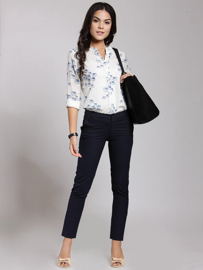 White Printed Shirt