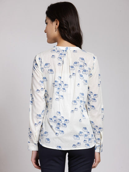 White Printed Shirt