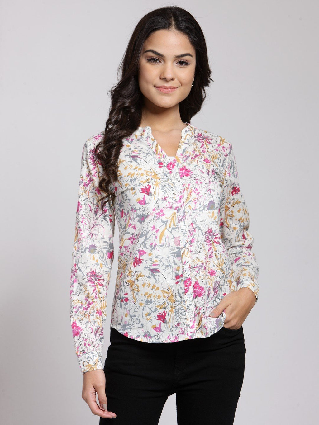 White Printed Shirt