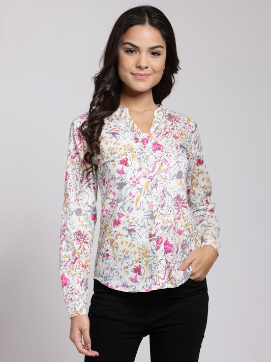 White Printed Shirt