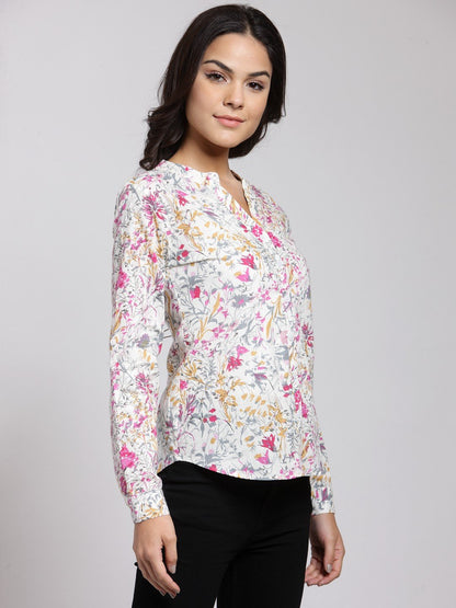 White Printed Shirt