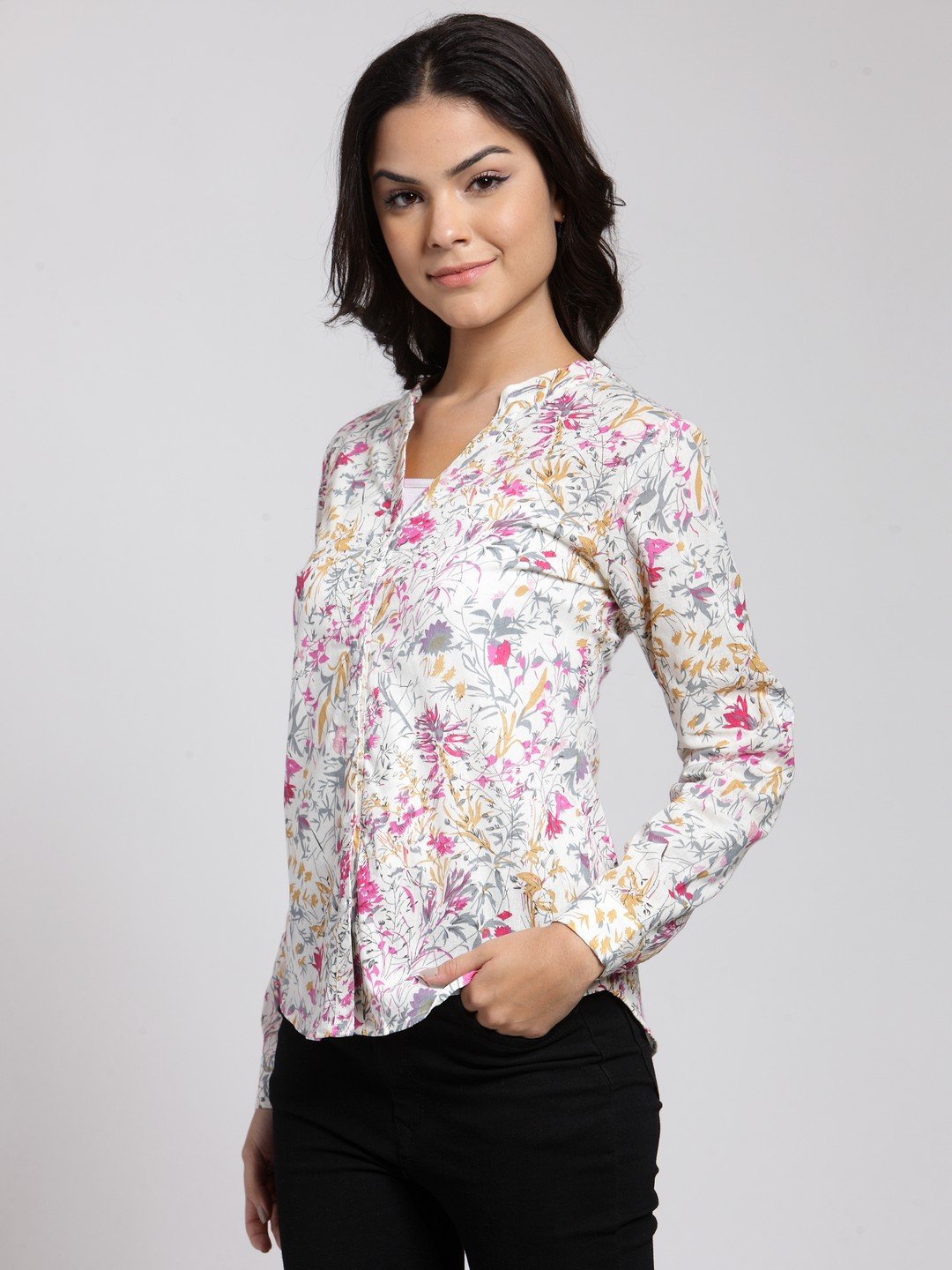 White Printed Shirt