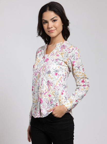 White Printed Shirt