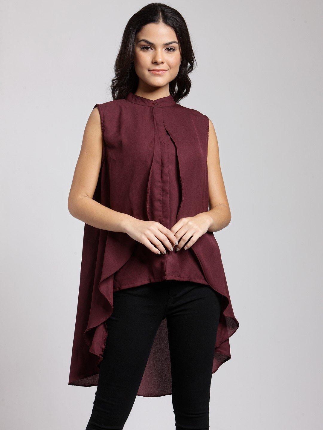 Maroon Solid Shirt