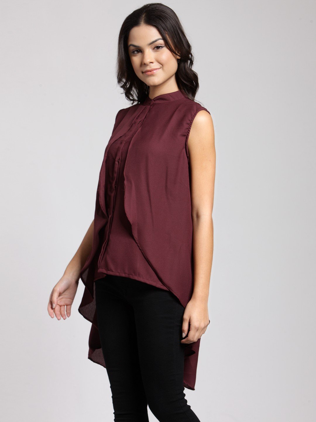 Maroon Solid Shirt