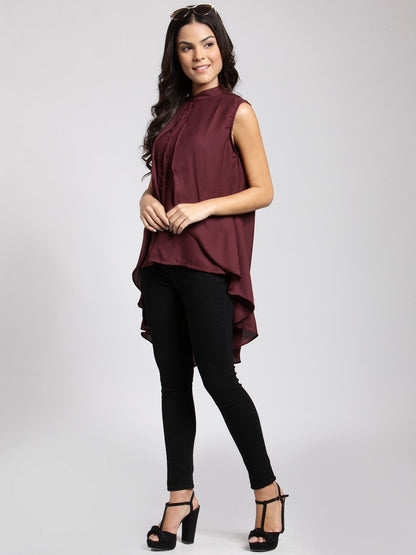 Maroon Solid Shirt