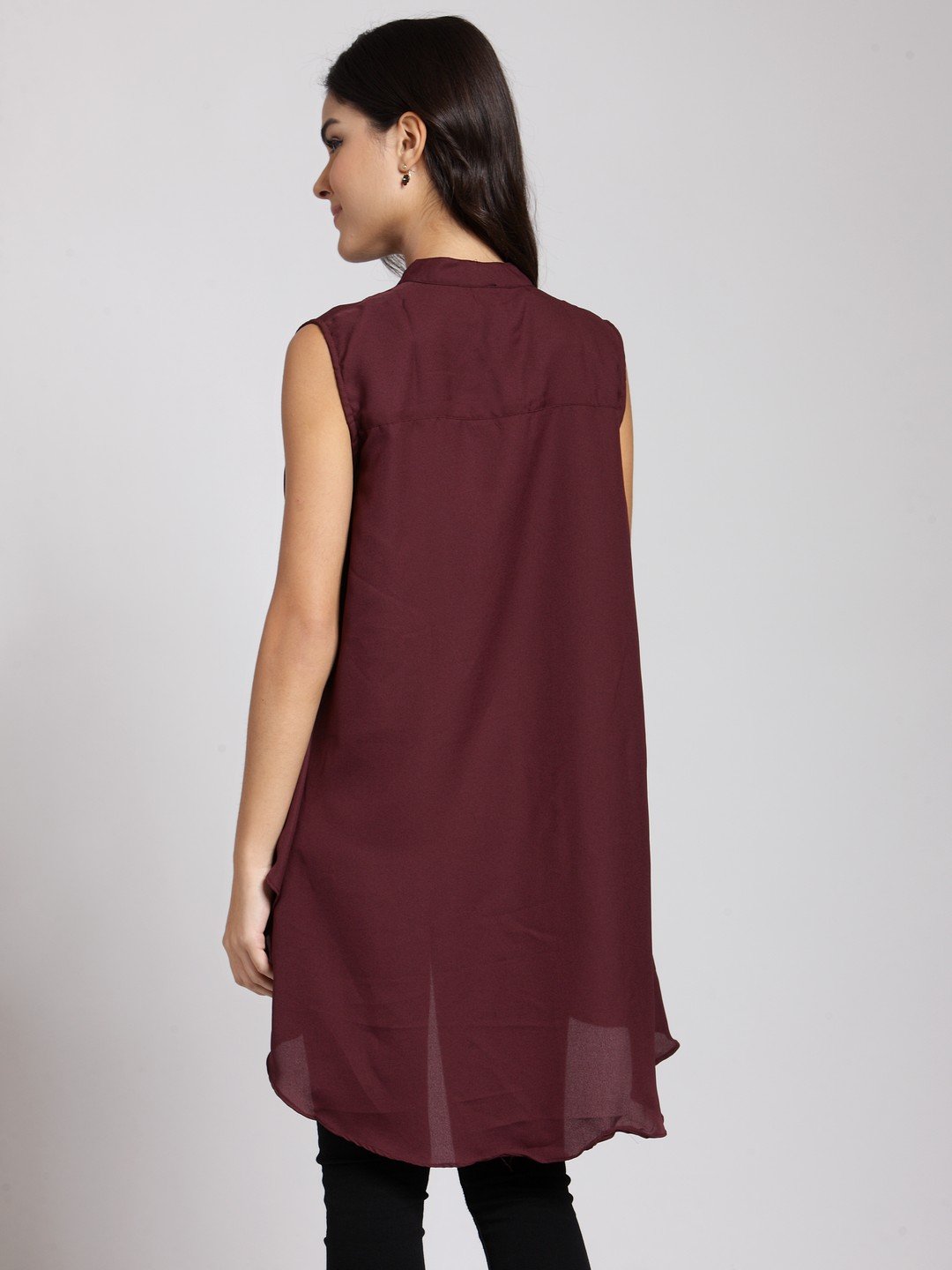 Maroon Solid Shirt