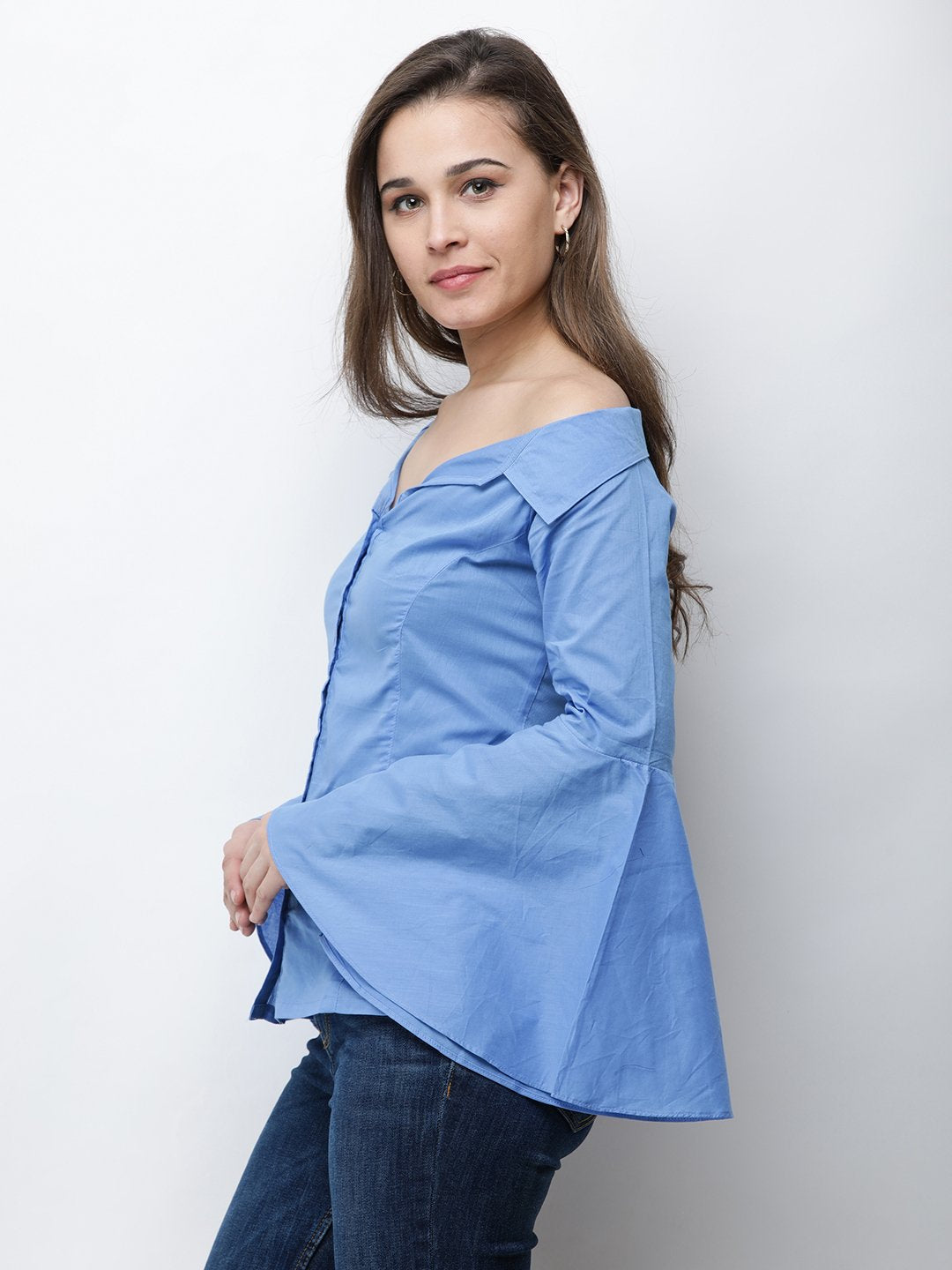 Cation Blue Solid Shirt