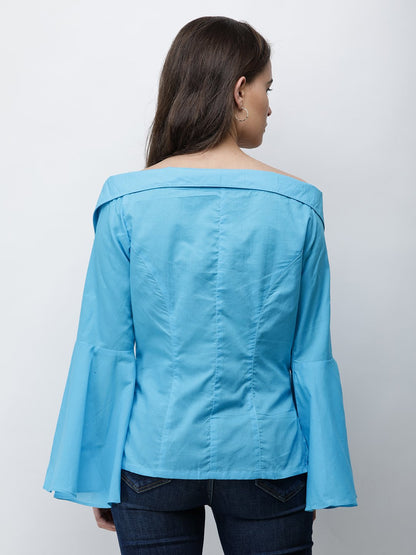 Cation Blue Solid Shirt