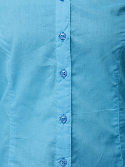 Cation Blue Solid Shirt